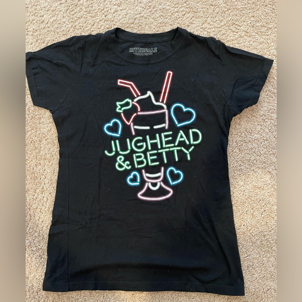 Riverdale JUGHEAD & BETTY Black T Shirt women’s LARGE
